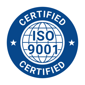 ISO 9001:2015 certification badge